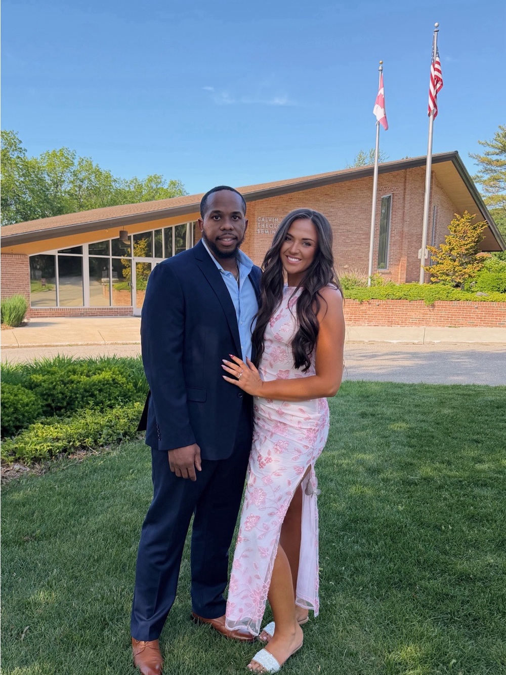 Peppermayo Pink Floral High-Slit Maxi Dress